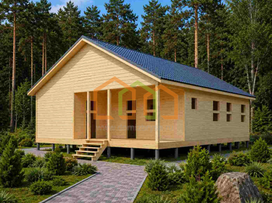 Дом из бруса под усадку одноэтажный 10х13